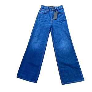 HUDSON Nora wide leg high waisted blue jeans